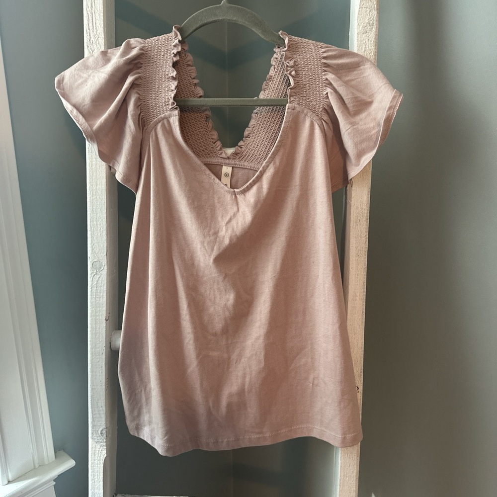 Wishlist Pink Ruffled Blouse